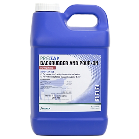 Prozap Back Rubber Pour-On Xtra Livestock Insecticide, 2.5 gal.