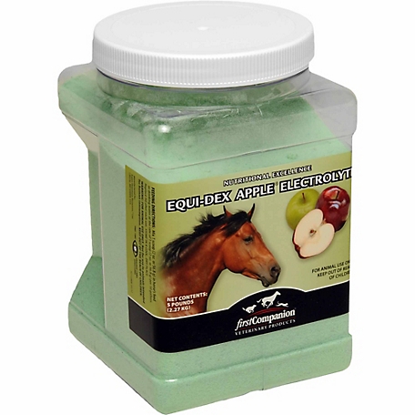 First Companion EQU-Dex Apple Flavor Electrolyte Horse Supplement, 5 lb.