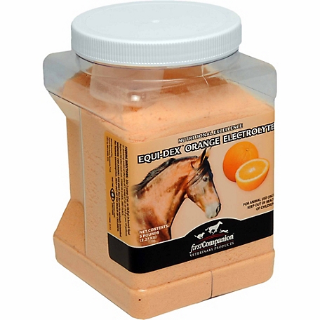 First Companion EQU-Dex Orange Flavor Electrolyte Horse Supplement, 5 lb.