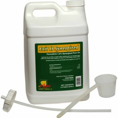 Aspen Veterinary Resources Exit II Synergized Pour-On Livestock Insecticide, 2.5 gal.