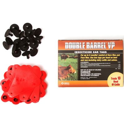 Image showing  Double Barrel VP Insecticide Ear Tags, 20-Pack