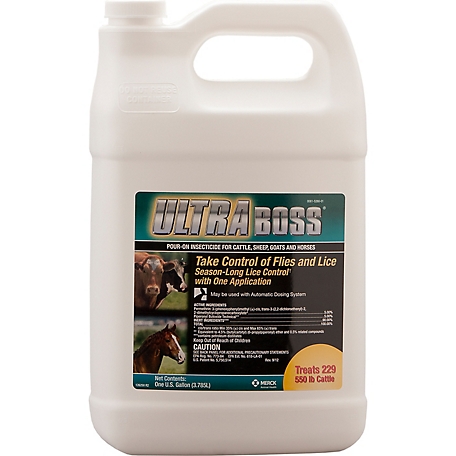 Merck Ultra Boss Pour-On Livestock Insecticide, 1 gal.