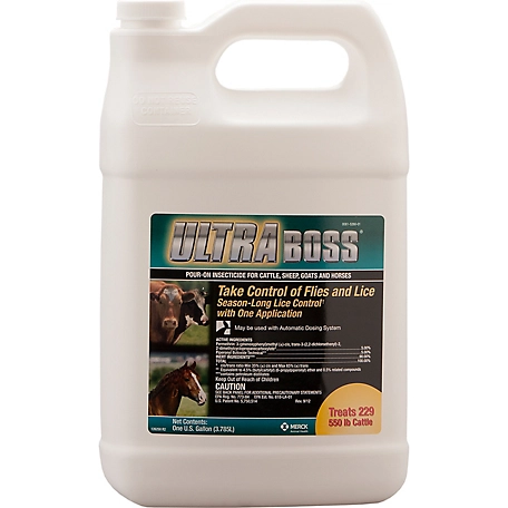 Merck Ultra Boss Pour-On Livestock Insecticide, 1 gal.