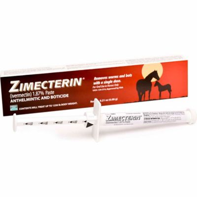 Merial Zimecterin (Ivermectin 1.87%) Horse Dewormer Paste, 20-Pack
