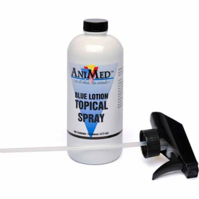 AniMed Blue Lotion Topical Antiseptic Wound Dressing, 16 oz.