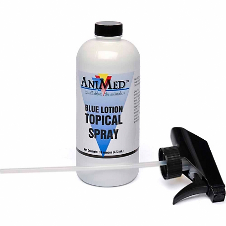 AniMed Blue Lotion Topical Antiseptic Wound Dressing, 16 oz.