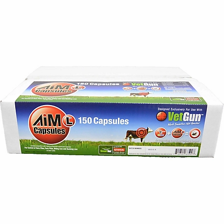 AgriLabs AiM-L Vetcaps Cattle Insecticide Capsules, 150-Pack