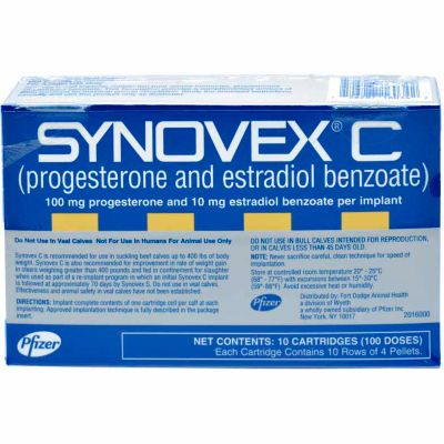 Zoetis Synovex C Cattle Growth Implants, 100-Pack