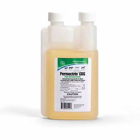 Bayer Permectrin CDS Pour-On Livestock Insecticide, 16 oz.