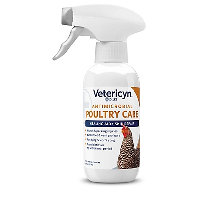 Vetericyn Plus Antimicrobial Poultry Care Spray, Healing Aid and Skin Repair. 8-ounce