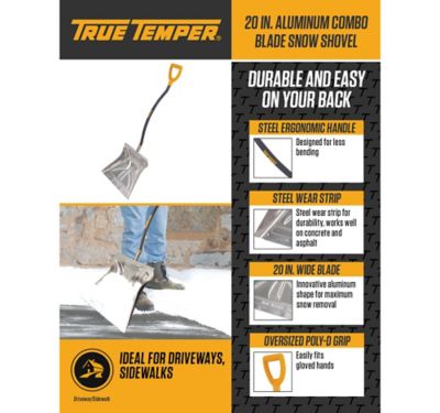 Image showing  20 in. Aluminum Combo Blade Snow Shovel