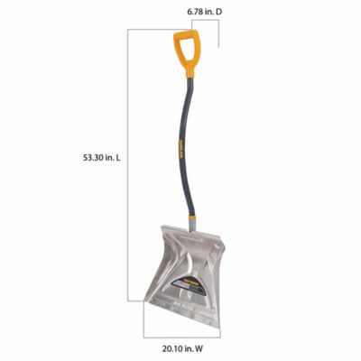 Image showing 5 th True Temper 20 in. Aluminum Combo Blade Snow Shovel