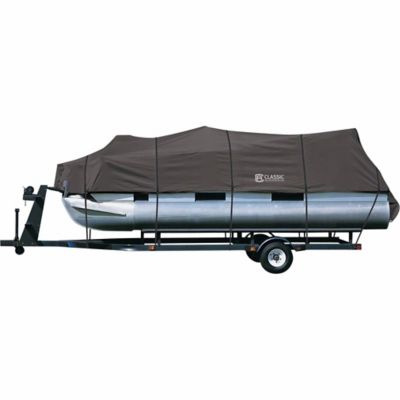 Classic Accessories StormPro Trailerable Pontoon Boat Cover, Fits 102 in. Beam x 17 ft. to 20 ft. L, Charcoal