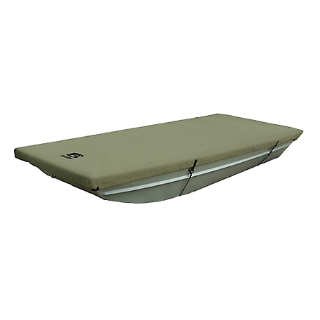 Classic Accessories Jon Boat Cover, Protects 10-12 ft. Jon Boats, 62 in. Beam Width x 14 ft. L, Olive
