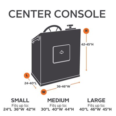 Image showing  Stellex Center Console Boat Cover, Fits Consoles 24 in. L x 36 in. W x 42 in. H, Small, Blue