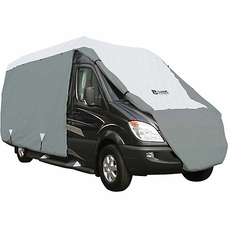 Classic Accessories Class B PolyPRO3 RV Cover, Grey/Snow White, 26 in. x 96 in. x 276 in.