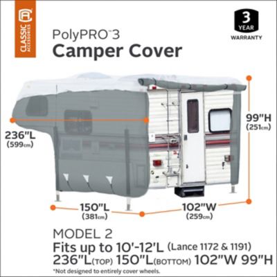 Image showing  PolyPRO3 Deluxe Camper Cover, Grey/Snow White, 16-1/4 in. x 99 in. x 236 in.
