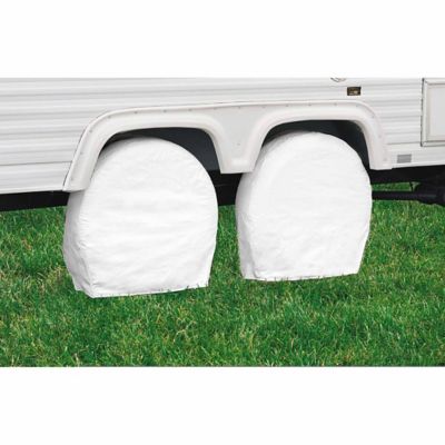 Image showing  OverDrive RV Wheel Cover, Snow White, 24 - 27 in. Diameter, 8-1/2 in. W