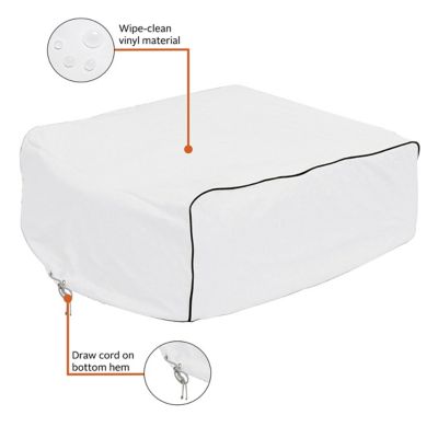 Image showing  OverDrive RV Air Conditioner Cover, Snow White, 11-3/4 in. x 12-3/4 in. x 41 in.