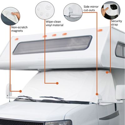 Image showing  12 in. x 52 in. Overdrive RV Windshield Cover, Snow White