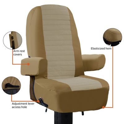 Image showing  OverDrive RV Captain Seat Cover, Alder and Natural, 24 in. L