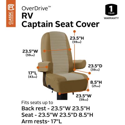 Image showing  OverDrive RV Captain Seat Cover, Alder and Natural, 24 in. L