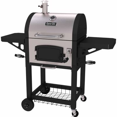 Dyna-Glo Charcoal Heavy-Duty Grill, Stainless, 27-1/3 in. x 51-1/4 in. x 50-1/9 in.