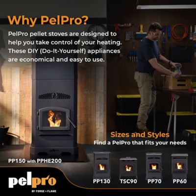 Image showing 5 th Forge & Flame Hopper Extension for PelPro PP130 Pellet Stove, 200 lb. Capacity