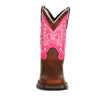 Image showing  Girls' Lil' Durango Let Love Fly Western Boots, Brown/Pink, 8 in., DWBT093