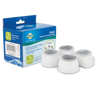 PetSafe Drinkwell Pet Drinking Fountain Replacement Carbon Filters, 4 pk.