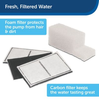 Image showing  Drinkwell Outdoor Pet Fountain Replacement Filter pk., 3 Carbon Filters & 1 Foam Filter