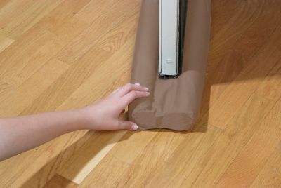 Image showing  3-3/4 in. x 36 in. Fabric Double Draft Stop for Doors or Windows, Brown