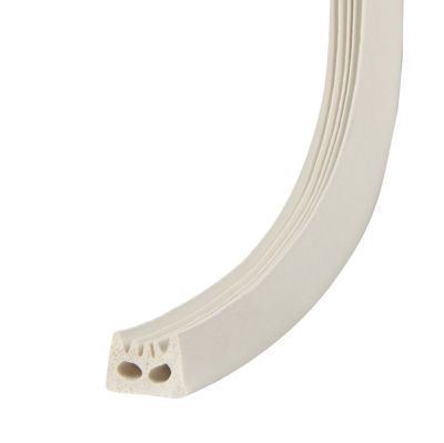 Image showing  Premium EPDM Rubber Ribbed Profile Self-Stick Weather Seal, 9/16 in. W x 5/16 in. H x 10 ft. L, Wide Gaps