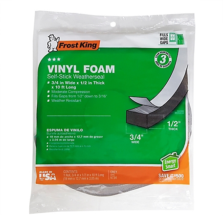 Foam Seal Tape, 1/2 Inch Wide X 1/8 Inch High Density Foam Strip Weather