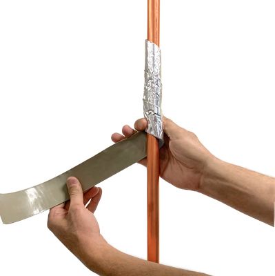 Image showing  2 in. x 1/8 in. x 15 ft. Foam and Foil Pipe Insulation, Self Adhesive