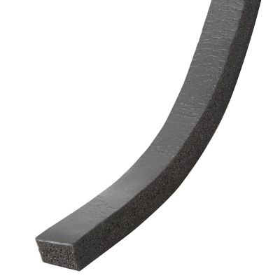 Image showing  Rubber Foam Self-Stick Weather Seal, Black, 7/16 in. x 3/4 in. x 10 ft., Fits Gaps Between 9/16 and 1/4 in.