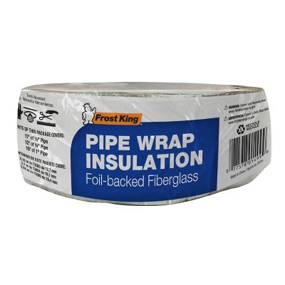 Image showing  3 in. x 25 ft. Foil-Backed Fiberglass Pipe Wrap