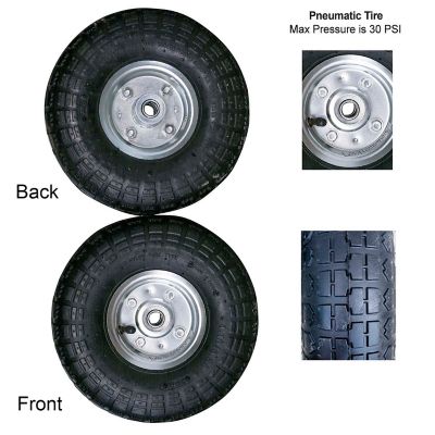 Image showing  10 in. Pneumatic Tire Set with Steel Rim, Single Tire