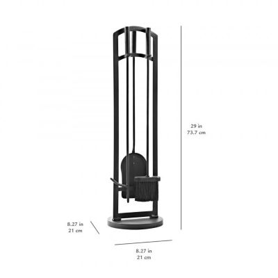 Image showing  Arched Steel Fireplace Tool Set, 4 pc.