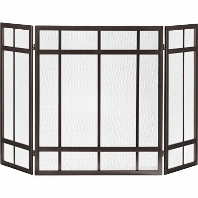 Pleasant Hearth Mission Style 3-Panel Fireplace Screen