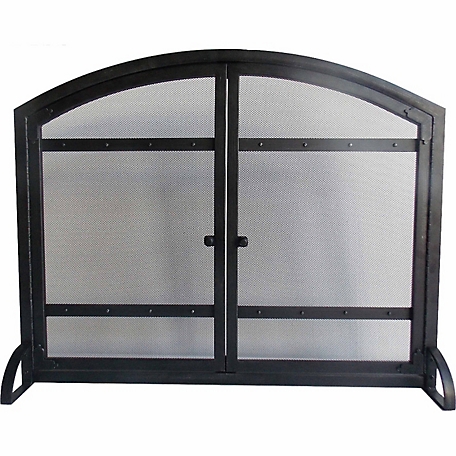 Pleasant Hearth Harper Mesh Fireplace Screen with Doors