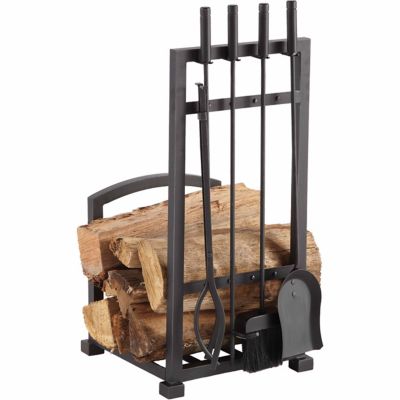 Pleasant Hearth Harper Log Holder With 4 Piece Toolset At Tractor