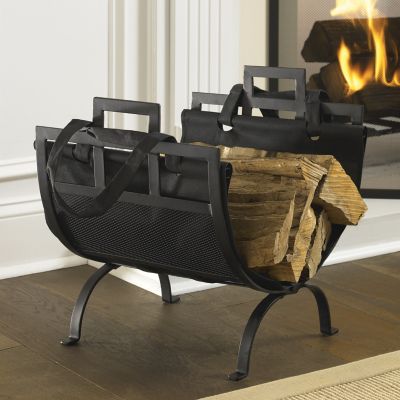Image showing  23 in. Steel Log Holder with Canvas Tote