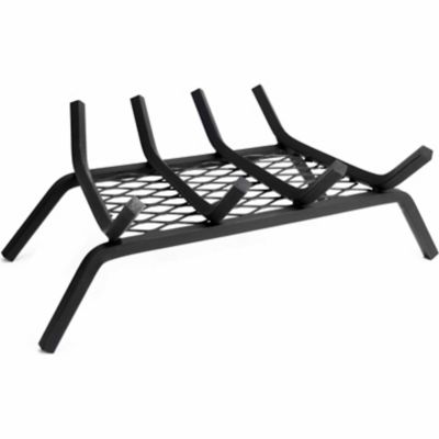 Pleasant Hearth 1/2 in. Thick Steel Fireplace Grate, 18 in., 4 Bar with Ember Retainer