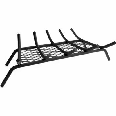 Pleasant Hearth 1/2 in. Thick Steel Fireplace Grate, 27 in., 5 Bar with Ember Retainer