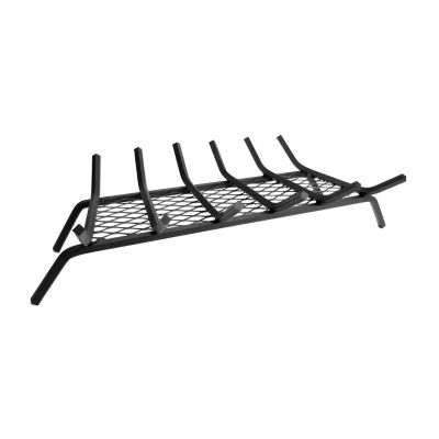 Pleasant Hearth 1/2 in. Thick Steel Fireplace Grate, 30 in., 6 Bar with Ember Retainer