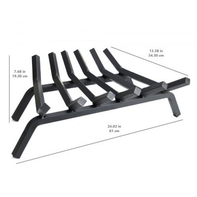 Image showing  3/4 in. Steel Fireplace Grate, 24 in., 6 Bar