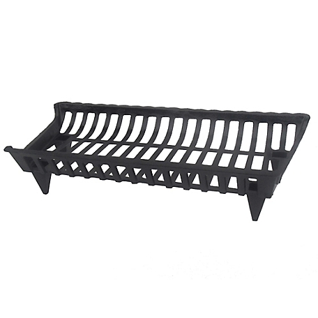 Pleasant Hearth 30 in. Cast-Iron Fireplace Grate, 30 in. x 15 in. x 6-3/4 in.