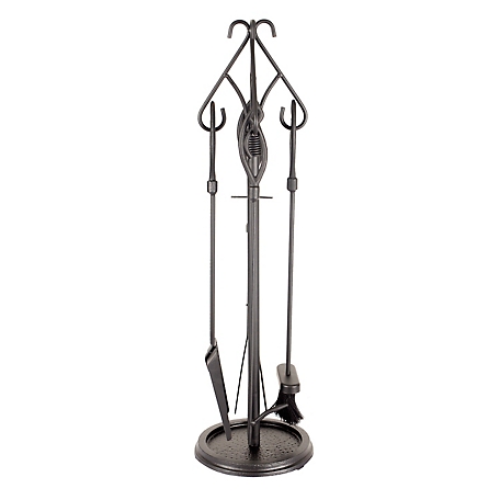 Pleasant Hearth Gothic Fireplace Tool Set, Steel, 5-Pack