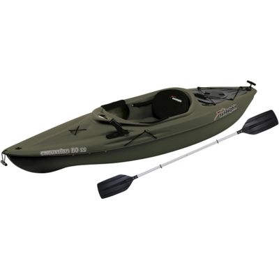 Sun Dolphin Excursion 10 ft. SS Fishing Kayak with Paddle, Olive at ...